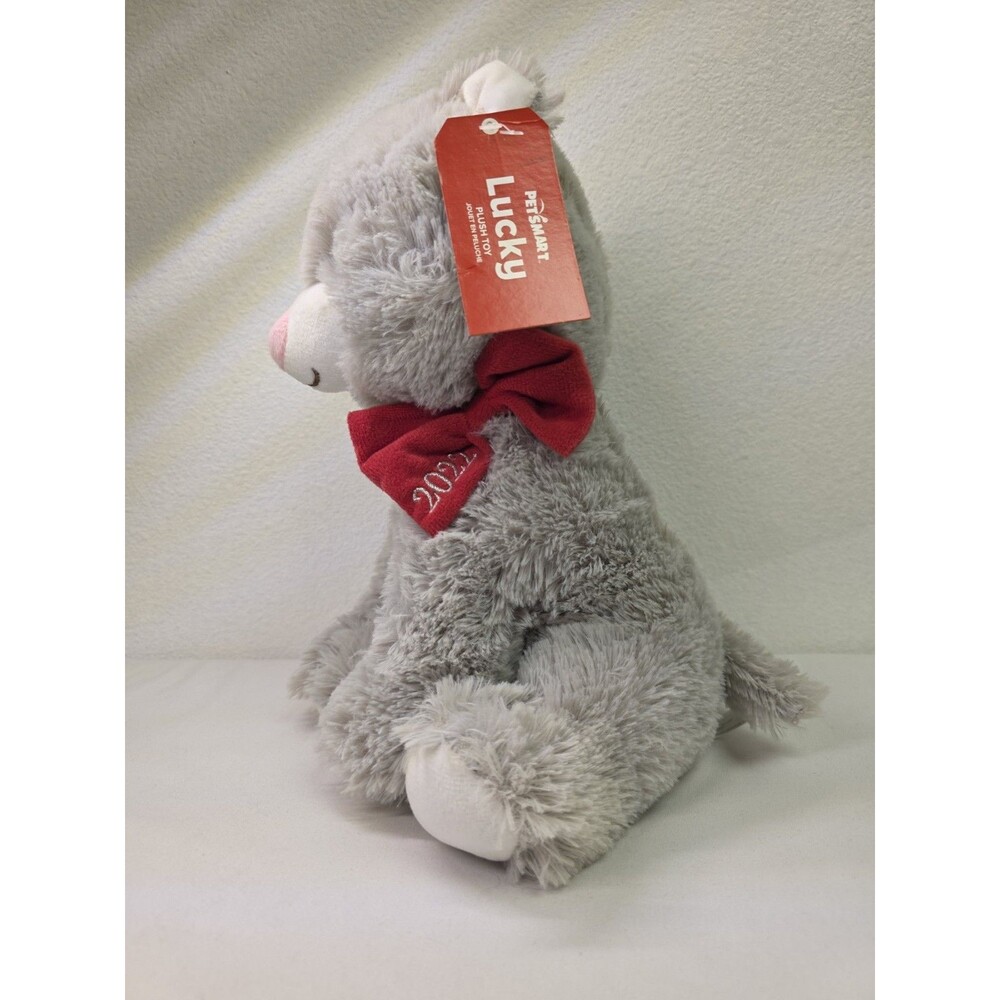New Petsmart Lucky The Cat Plush Dog Toy Squeaks 2022 Collectible read - Picture 2 of 8